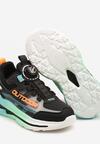 Pantofi sport Negru cu verde