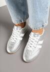 Sneakers Argintiu cu alb
