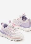 Różowo-Fioletowe Buty Sportowe Sneakersy Ozdobione Geometrycznym Wzorem Ulandiela