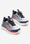 Niebiesko-Czerwone Buty Sportowe Sneakersy Ozdobione Geometrycznym Wzorem Ulandiela