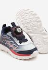 Niebiesko-Czerwone Buty Sportowe Sneakersy Ozdobione Geometrycznym Wzorem Ulandiela