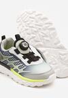 Szare Buty Sportowe Sneakersy z Geometrycznym Wzorem Ulielis