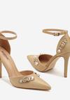 Pantofi stiletto Bej