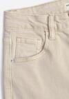Jasnobeżowe Bawełniane Jeansy o Klasycznym Kroju Nallinda