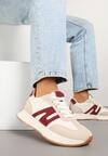Sneakers Bordo cu roșu