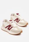Sneakers Bordo cu roșu