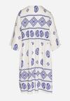 Rochie Albastră cu alb