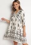 Rochie Neagră cu alb