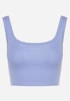 Jasnoniebieski Crop Top z Bawełny Napolena