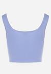 Jasnoniebieski Crop Top z Bawełny Napolena