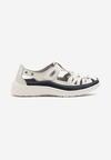 Pantofi casual Alb cu bleumarin