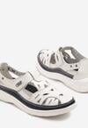 Pantofi casual Alb cu bleumarin