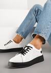 Sneakers Alb cu negru