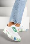 Sneakers Alb cu verde