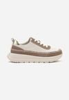 Sneakers Bej cu maro