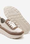 Sneakers Bej cu maro