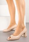 Pantofi cu toc Bej