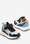 Czarno-Niebieskie Buty Sportowe Sneakersy Clibee Ozdobione Paskami Alisse