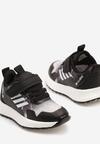 Czarno-Białe Buty Sportowe Sneakersy Clibee Ozdobione Paskami Alisse