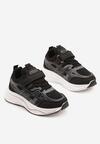 Czarne Buty Sportowe Sneakersy Clibee z Geometrycznym Wzorem Naithesa