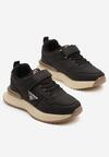 Czarne Buty Sportowe Sneakersy Clibee z Trójkątną Aplikacją Jenalissea