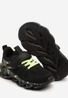 Czarno-Zielone Buty Sportowe Sneakersy Clibee Ozdobione Tłoczeniem Nanelle