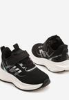 Czarno-Białe Buty Sportowe Sneakersy z Rzepem na Piankowej Podeszwie Naissina