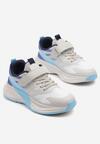 Szaro-Niebieskie Buty Sportowe Sneakersy z Geometrycznymi Zdobieniami Ulinaviela