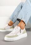 Sneakers Alb cu verde
