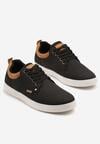 Czarne Buty Sportowe Sneakersy z Kontrastowymi Wstawkami Sonanila
