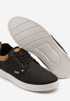 Czarne Buty Sportowe Sneakersy z Kontrastowymi Wstawkami Sonanila