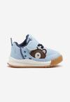 Niebieskie Buty Sportowe Sneakersy z Misiem Sonilia