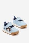Niebieskie Buty Sportowe Sneakersy z Misiem Sonilia
