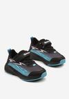 Czarno-Niebieskie Buty Sportowe Zapinane na Rzep z Efektem Ombre Tellivra