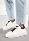 Sneakers Alb cu negru