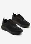 Czarne Buty Sportowe Sneakersy z Ozdobnym Tłoczeniem Wiline