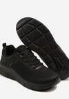 Czarne Buty Sportowe Sneakersy z Ozdobnym Tłoczeniem Wiline