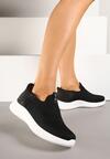Czarne Buty Sportowe Sneakersy z Miękką Cholewką pod Kostkę Weamara