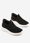 Czarne Buty Sportowe Sneakersy z Miękką Cholewką pod Kostkę Weamara