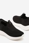 Czarne Buty Sportowe Sneakersy z Miękką Cholewką pod Kostkę Weamara