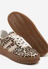 Panterkowe Sneakersy w Stylu Tenisówek z Geometrycznym Wzorem Avelresil