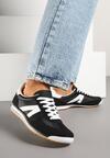 Czarne Sneakersy z Geometrycznym Wzorem Clesanna