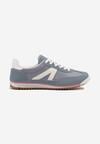 Niebieskie Sneakersy z Geometrycznym Wzorem Clesanna