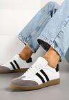 Białe Sneakersy ze Skóry Naturalnej w Stylu Tenisówek Floriauri