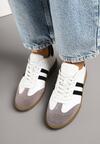 Białe Sneakersy ze Skóry Naturalnej w Stylu Tenisówek Floriauri