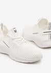 Białe Buty Sportowe Sneakersy z Napisami i Tłoczeniem Odalira