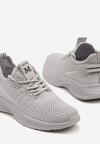 Szare Buty Sportowe Sneakersy z Napisami i Tłoczeniem Odalira