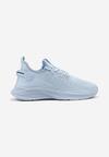 Jasnoniebieskie Buty Sportowe Sneakersy z Napisami i Tłoczeniem Odalira