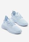 Jasnoniebieskie Buty Sportowe Sneakersy z Napisami i Tłoczeniem Odalira
