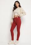 Bordowe Spodnie Skinny Kyllienne